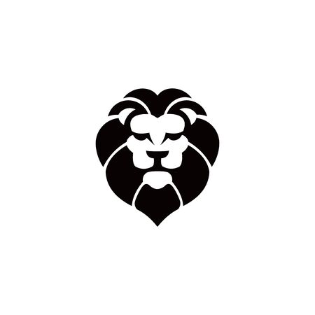 Lion head - vector logo template creative illustration. Animal wild cat face graphic sign. Pride, strong, power concept symbol. Design element.のイラスト素材
