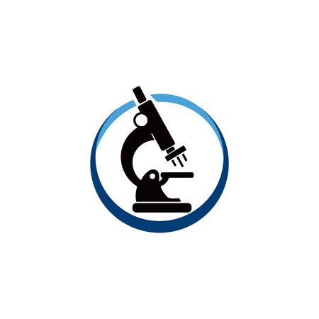 microscope simple icon, illustration, vector sign on isolated backgroundのイラスト素材