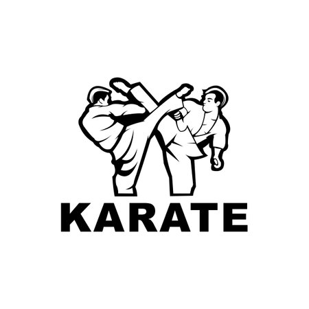 Logo for the club of martial arts Karate, kung fu or wushu,taekwondoのイラスト素材