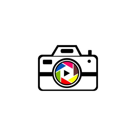 Photo Camera Icon Isolated Black On White Background Camera Icon Vector Flat Modernのイラスト素材