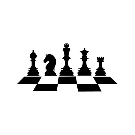 Chess pawn logo,Simple chess  pawn logo for web design isolated on white backgroundのイラスト素材