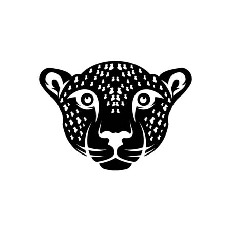 head Puma or jaguar, Woodland animal head icon Angry pumaのイラスト素材