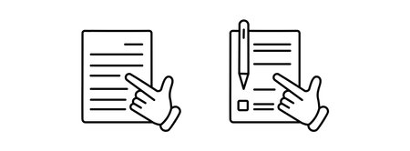 Checklist  Clipboard icon set.  Quality sign Check List flat line icon formのイラスト素材