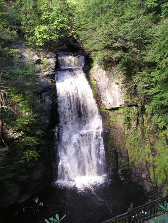 A waterfall at Bushkill Fallsの写真素材