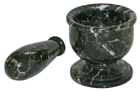 green onyx mortar and pestleの写真素材