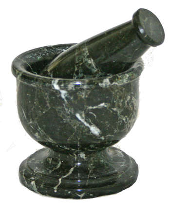 green onyx mortar and pestleの写真素材