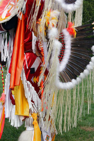 Tribal American Indian male dance clothingの写真素材