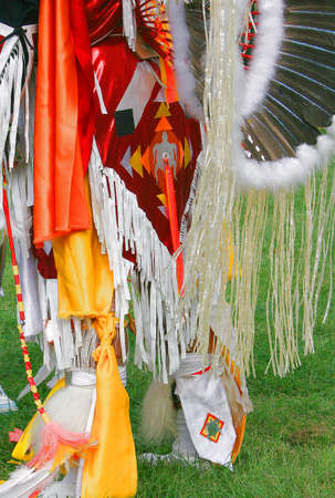 Traditional American Indian male dance clothingの写真素材
