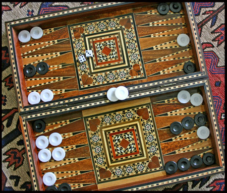 An Elaborate MidEastern Backgammon Board