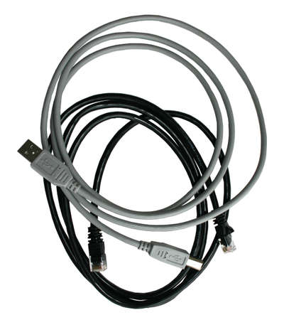 USB and USB2 cable and patch cordsの写真素材