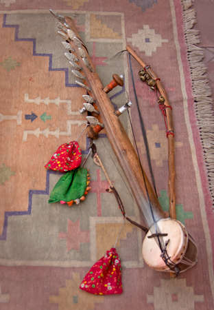 a very old musical instrument from Indiaの写真素材