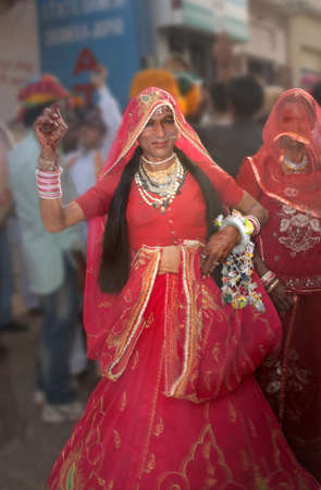 a sect of Hinduism where men are castrated and work as female entertainersのeditorial素材