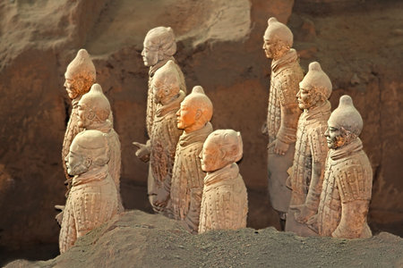First Emperor of China's terracotta warriors, Xi'an, Chinaのeditorial素材