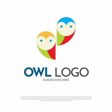 Owl bird   icon symbol designのイラスト素材