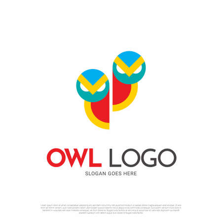 Owl bird   icon symbol designのイラスト素材