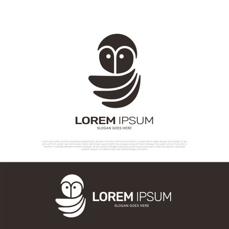 Owl animal bird logo icon symbol designのイラスト素材