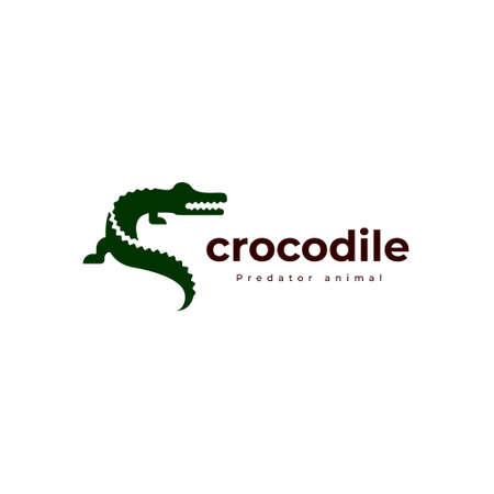 crocodile alligator predator reptile logo icon symbolのイラスト素材