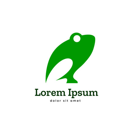 Frog Animal Amphibian logo icon symbolのイラスト素材