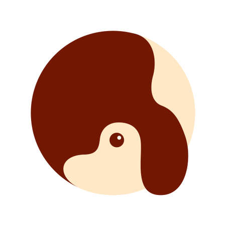 Animal pet dog cute circle logo icon symbol deignのイラスト素材