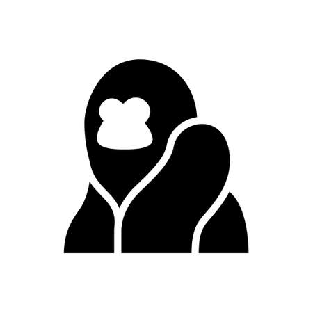 Gorillas abstract vector  or icon template, sign or symbol.のイラスト素材