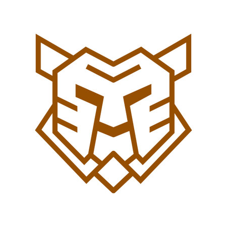 Tiger abstract vector logo or icon template, sign or symbol.のイラスト素材