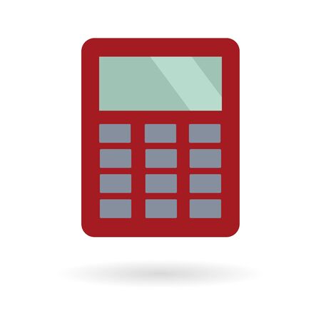 Calculator icon in trendy flat style isolated on white background.のイラスト素材