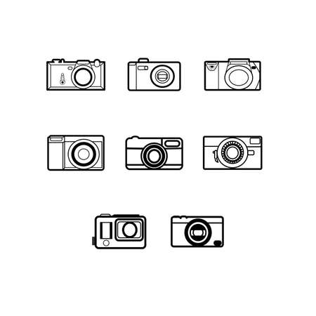 camera icon setのイラスト素材