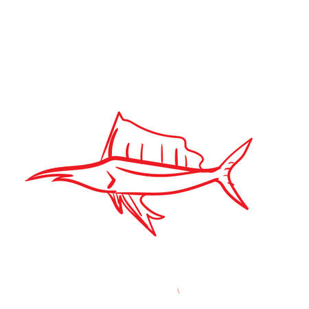 Fish simple iconのイラスト素材