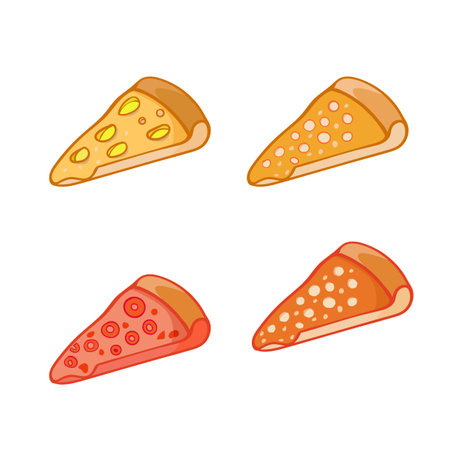 Pizza icon colorのイラスト素材