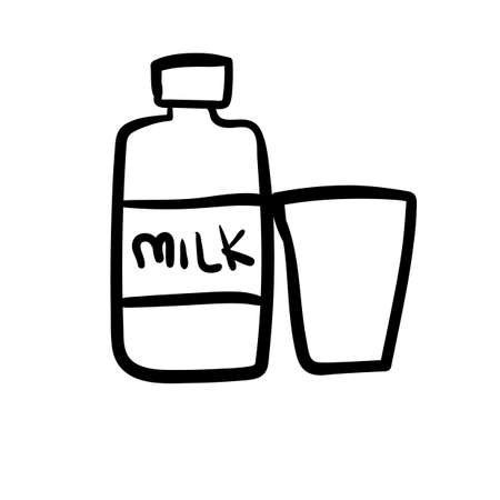 Milk bottle iconのイラスト素材