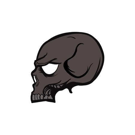 skull head vectorのイラスト素材