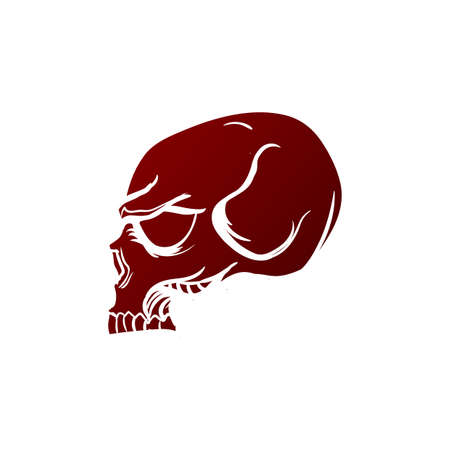 skull head vectorのイラスト素材