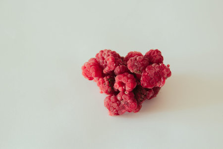 Frozen wild berries with a blurred background