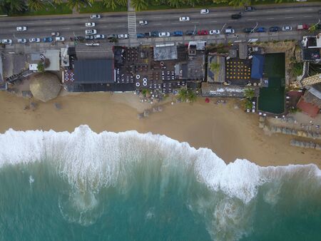 Top View of Condesa Beach at Acapulcoの写真素材