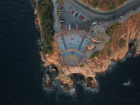 Zenith view over the auditorium located in Sinfonia del Mar in Acapulco, Mexicoの写真素材