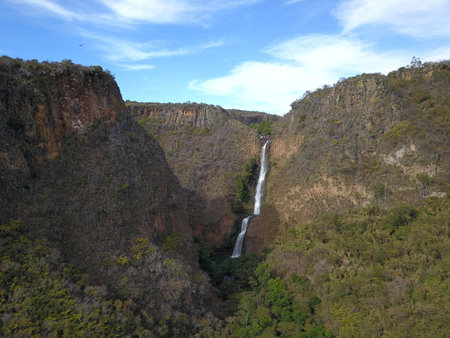 El Salto del Nogal waterfall, the highest in the state of Jalisco, very close to Tapalpa