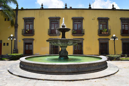 Guadalajar, Mexico - June 4 2020: Letters from the city of Guadalajara and the statue of the Minerva with maskのeditorial素材