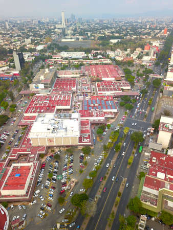 Aerial vertical view over Plaza del Sol Mall, Kaliscoのeditorial素材