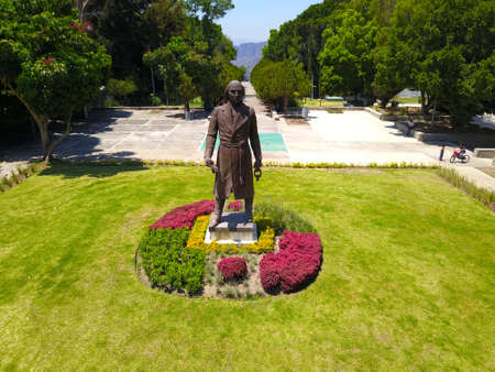 Aerial View of Miguel Hidalgo Statue in the Independence Viewpoint Parkのeditorial素材