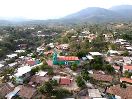 Panoramic Side View of the Church in Sabanillas, Guerrero