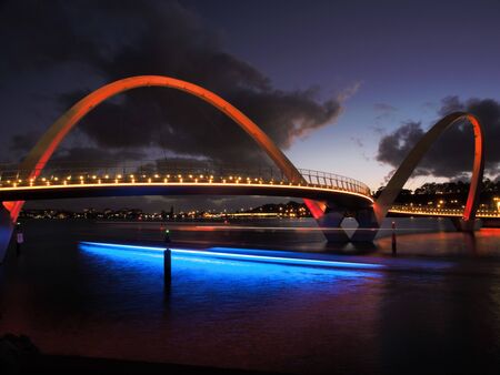 foot bridge at elizabeth quay western australian perthの写真素材