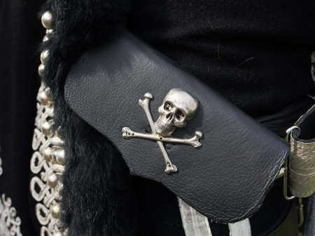 leather pouch prussian civil warの写真素材