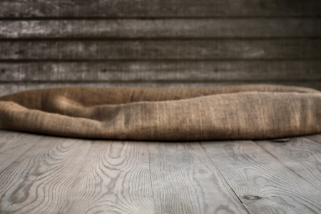 Wooden table with backgroundの写真素材