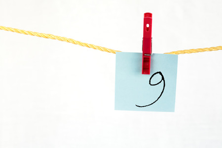 Paper notes with colorful numbersの写真素材