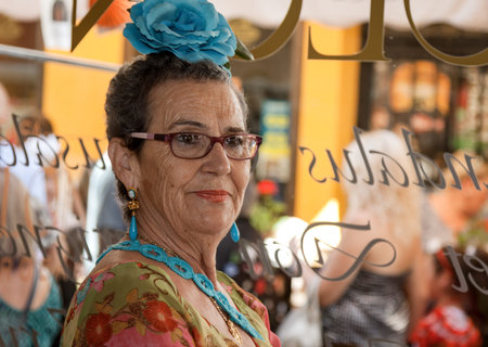 Woman dancing flamenco in Andalucia Spainのeditorial素材