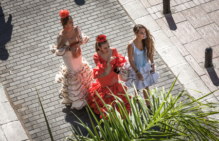 Typical costumes of flamenco in Spainのeditorial素材