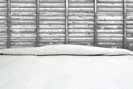 Wooden table with empty background and textureの写真素材