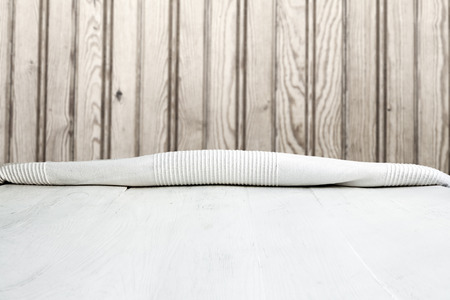 Wooden table with empty background and textureの写真素材