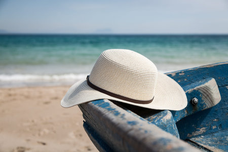 Set of clothes and various accessories for women on boat