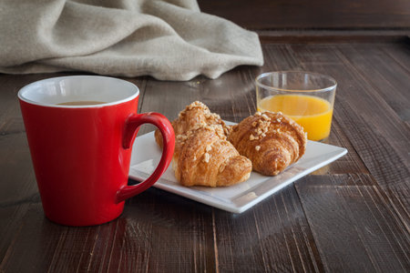 Full breakfast on wood